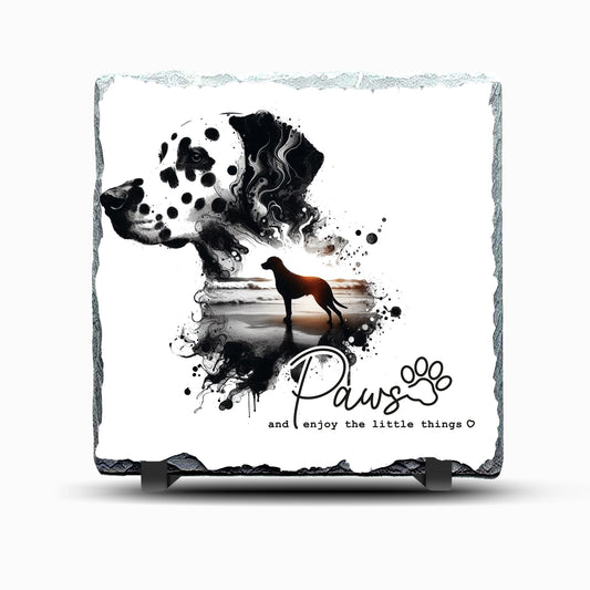Dalmatian Paws Design Printed Rock Slate