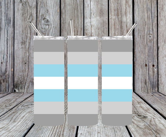 Demiboy Pride Flag Design 20oz Tumbler