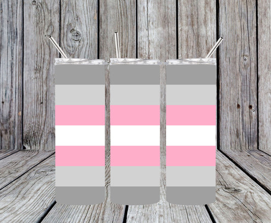 Demigirl Pride Flag Design 20oz Tumbler