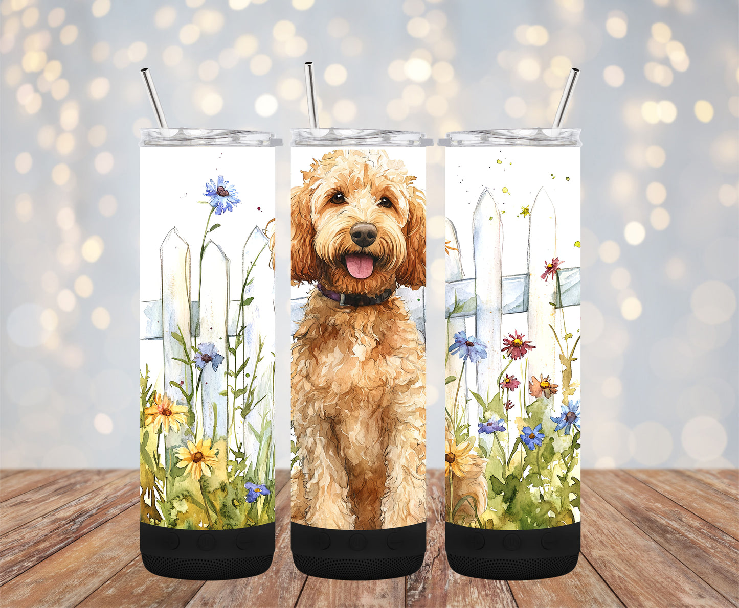 Doodle Dog 20oz Bluetooth Speaker Tumbler