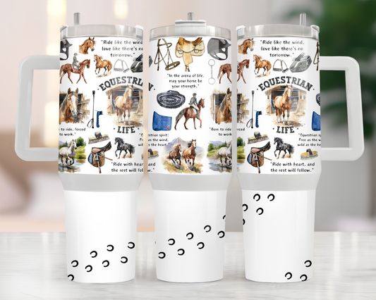Horse Equestrian 40oz Tumbler