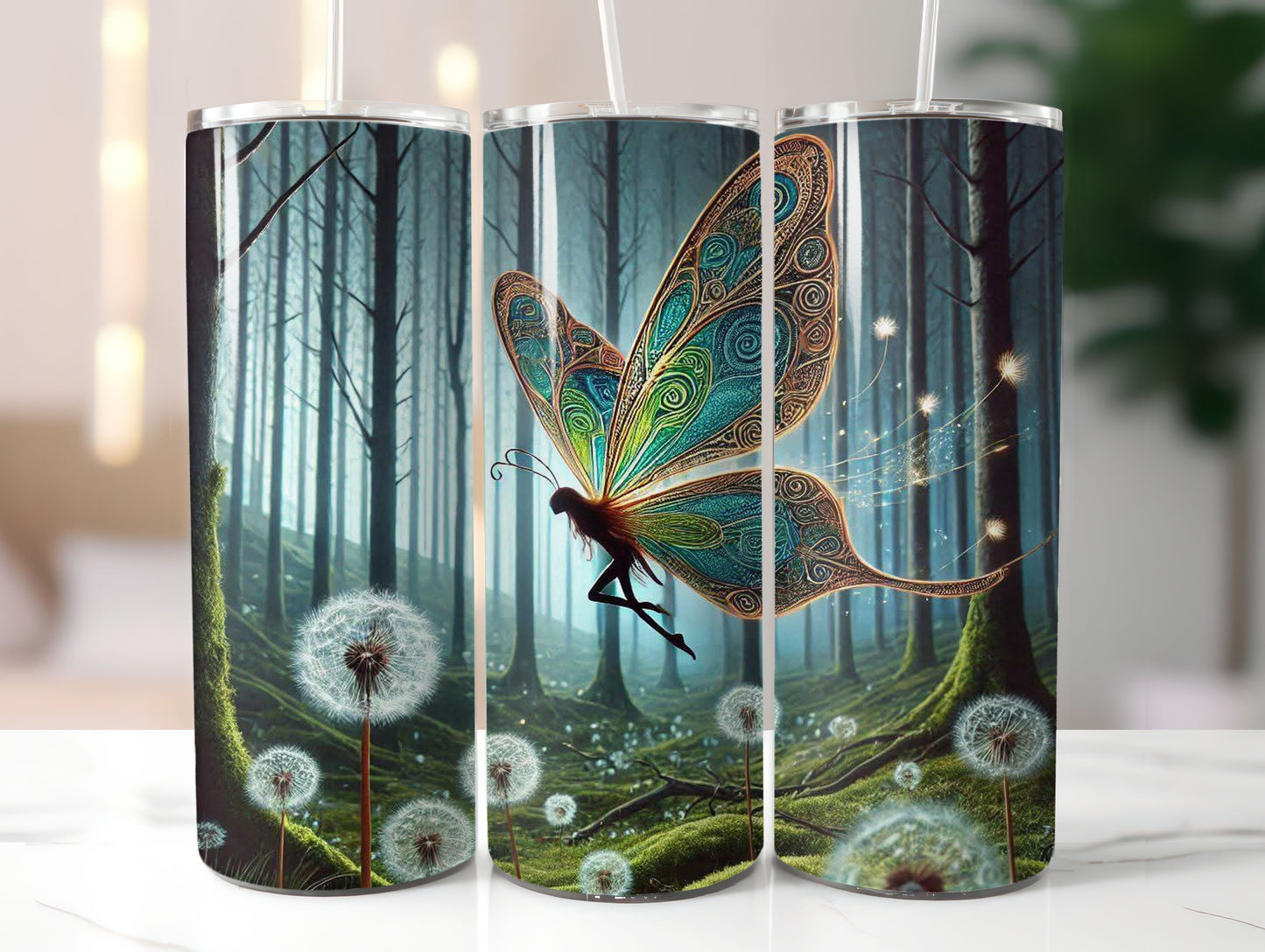 Fairy with Dandelions (14) 20oz Tumbler