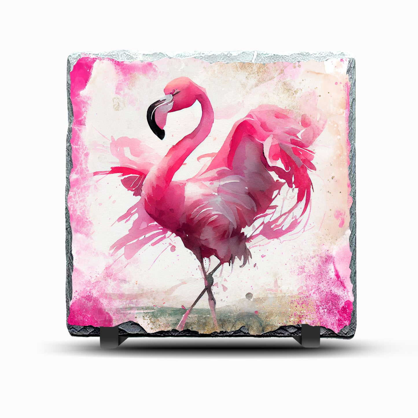 Flamingo Design Printed Rock Slate