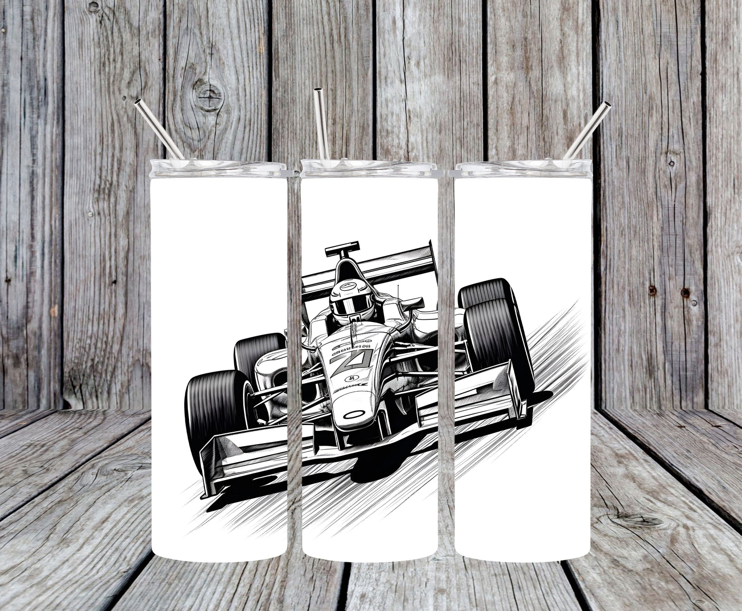 Formula 1 Black and White 20oz Tumbler