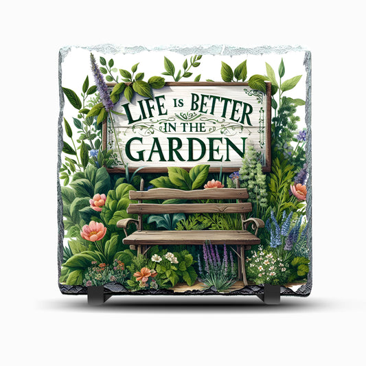 Garden Life Design Printed Rock Slate
