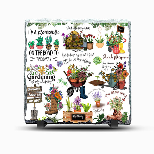 Gardening Design Printed Rock Slate