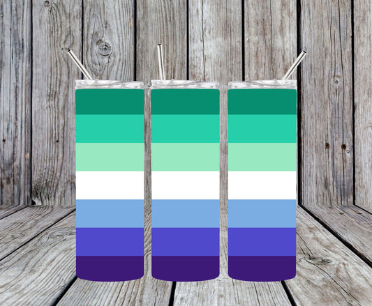 Gay Man Pride Flag Design 20oz Tumbler