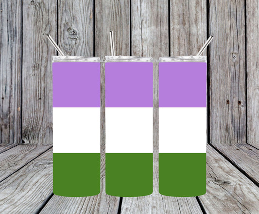 Gender Queer Pride Flag Design 20oz Tumbler