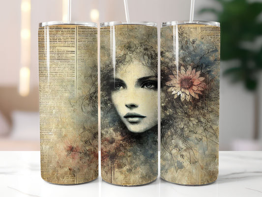 Girl on Print 1 Design 20oz Tumbler