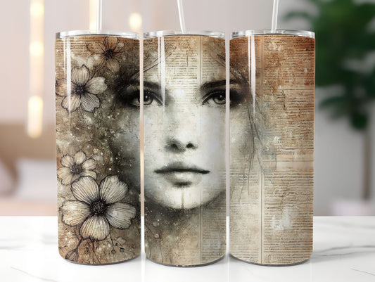 Girl on Print 2 Design 20oz Tumbler