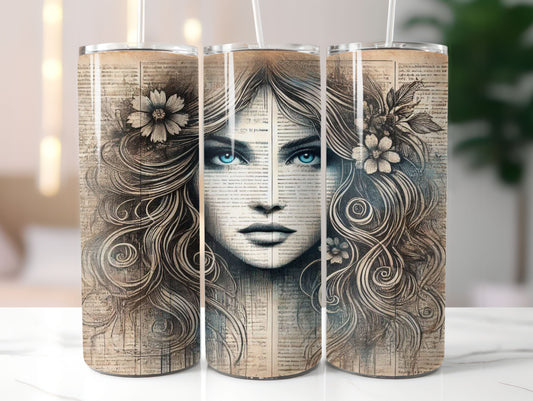 Girl on Print 4 Design 20oz Tumbler