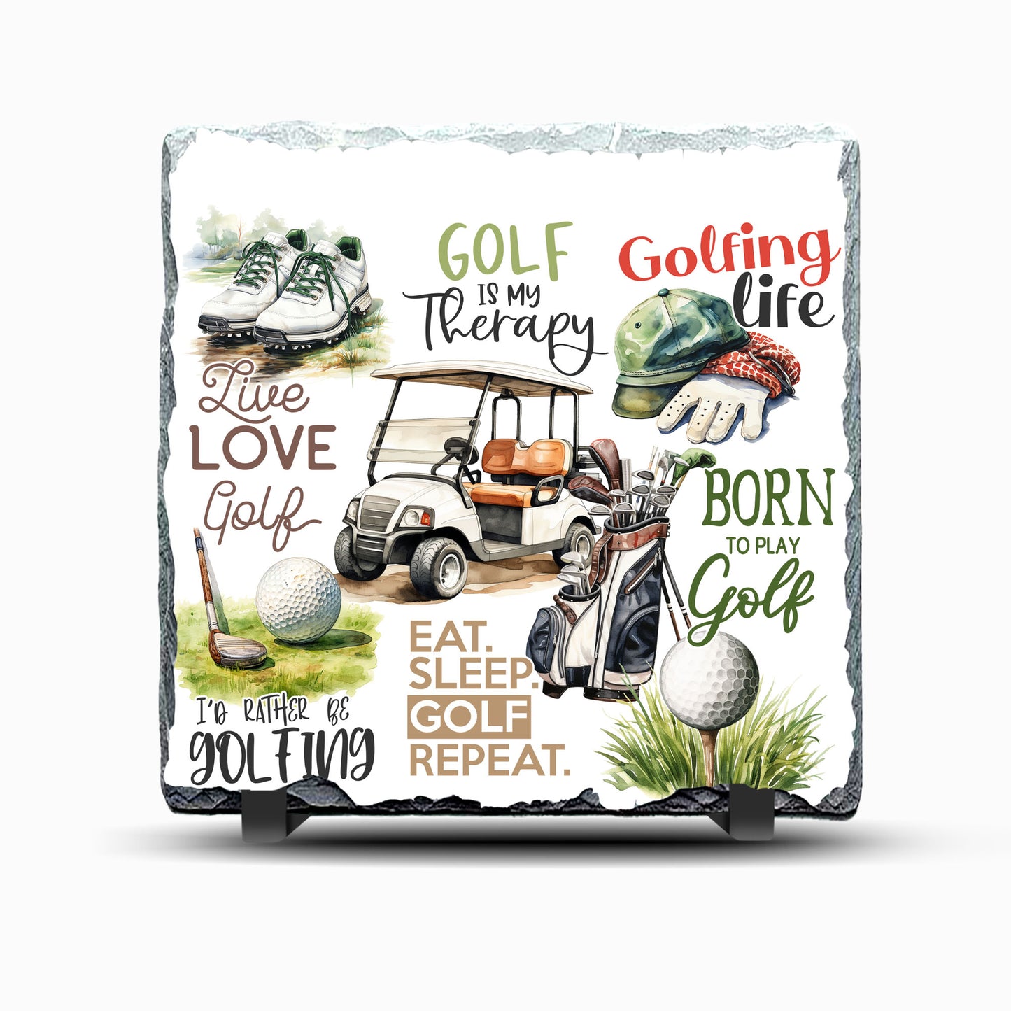 Golf Design 1 Printed Rock Slate