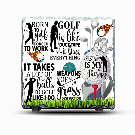 Golf Design 2 Printed Rock Slate