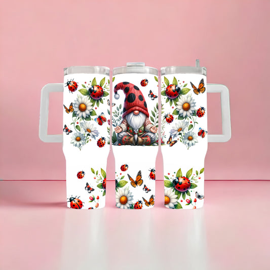 Gonk Butterflies and Ladybirds Gnome 40oz Tumbler