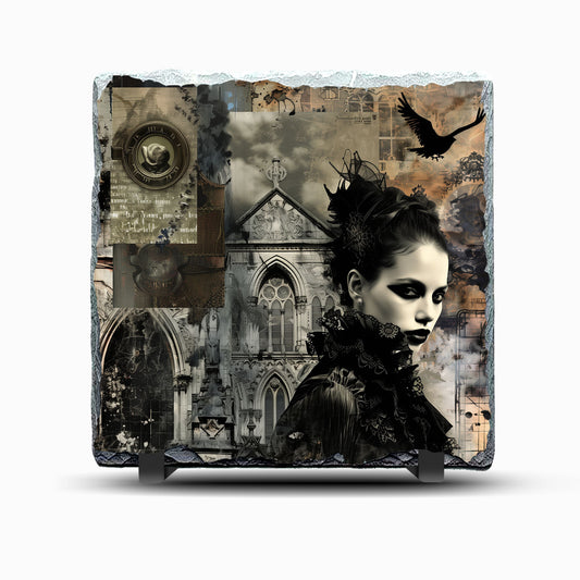 Goth Church Design Printed Rock Slate