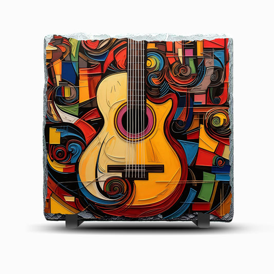 Guitar Design Printed Rock Slate