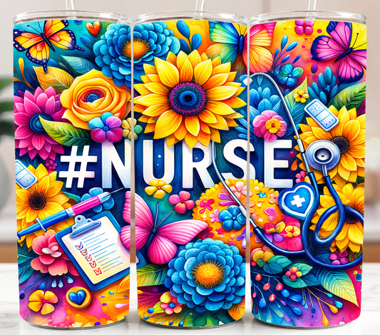 Nurse Sunflowers 20oz Tumbler