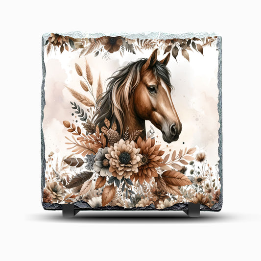 Horse Design Printed Rock Slate