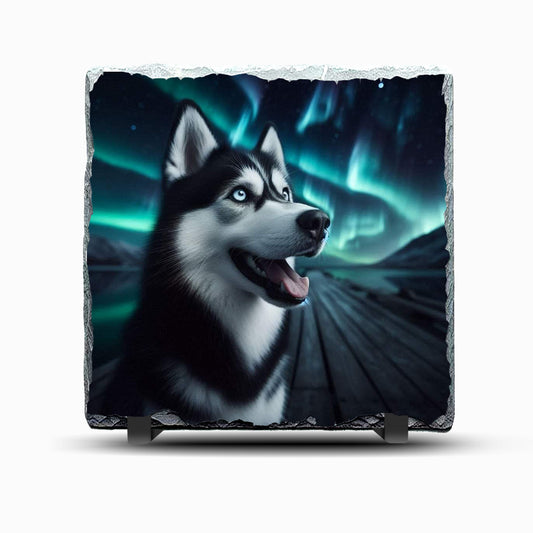 Huskey Northern Lights Design Printed Rock Slate
