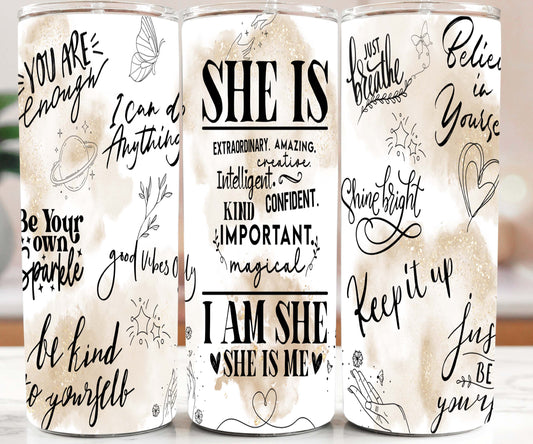 I am She, Positivity 20oz Tumbler