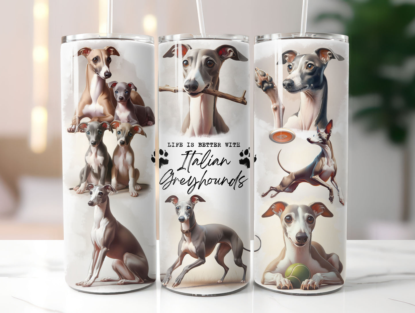 Italian Greyhound Dog Life is Better with 20oz Tumbler