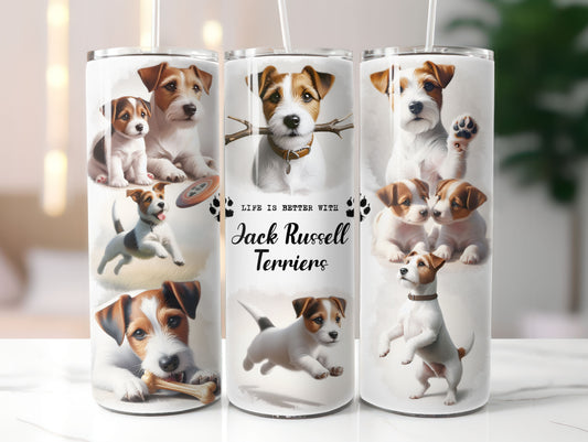 Jack Russell Terrier Dog Life is Better with 20oz Tumbler