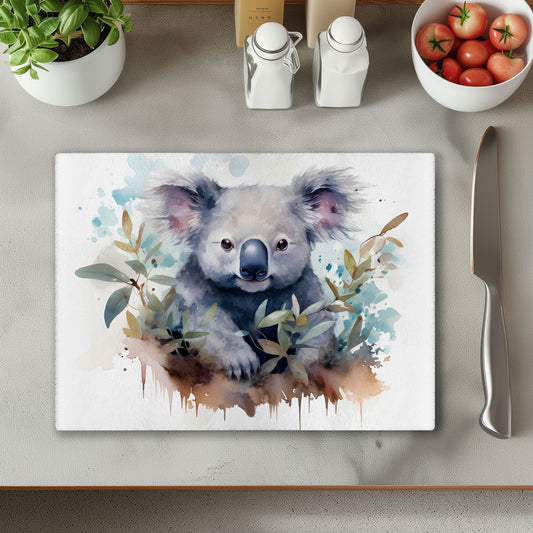Koala Glass Chopping Cutting Board