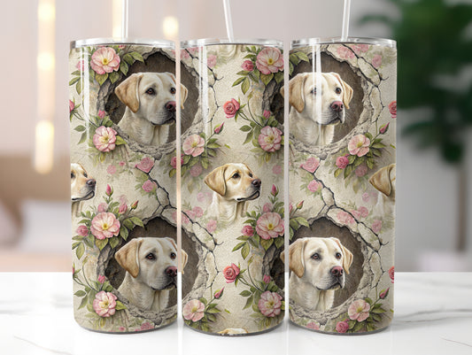 Labrador with Roses 20oz Tumbler