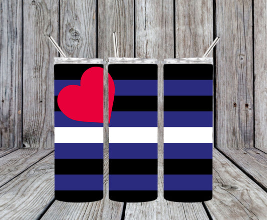 Leather Pride Flag Design 20oz Tumbler