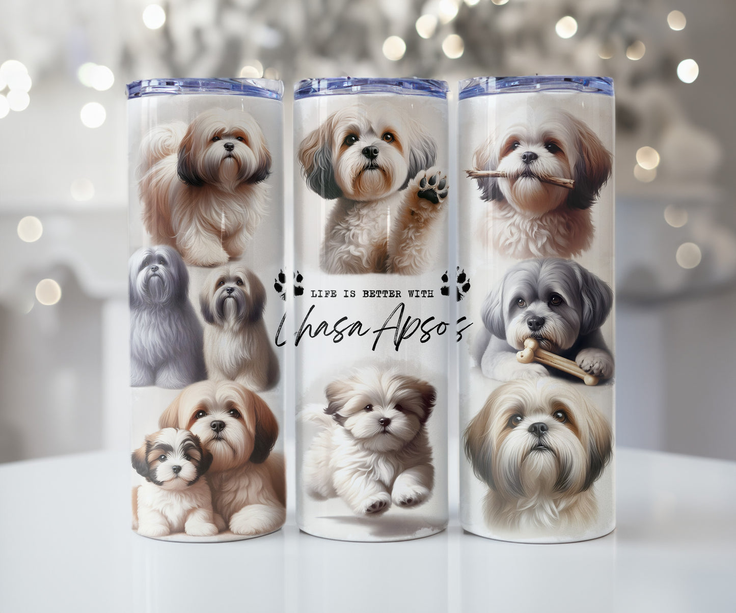 Lhasa Apso Dog Life is Better with 20oz Tumbler