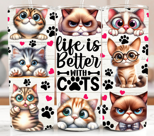 Cats Life is Better 20oz Tumbler
