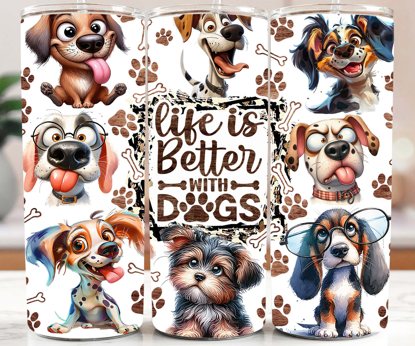 Dog Life is Better with Dogs 20oz Tumbler