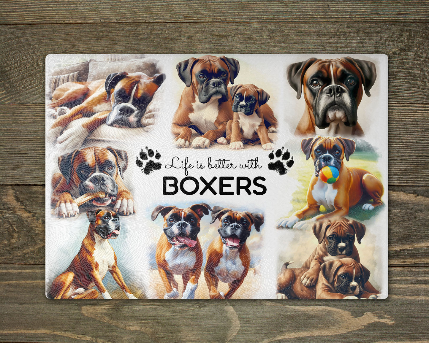 Life is Better with Boxers Chopping Cutting Board