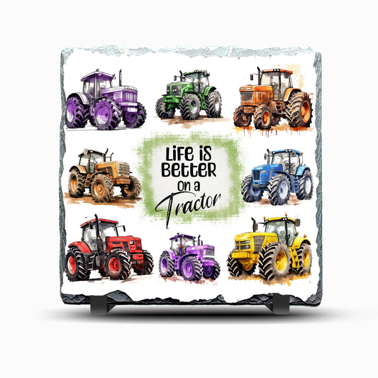 Tractor Life Design Printed Rock Slate