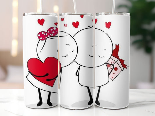 Couple Hearts Design 20oz Tumbler