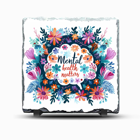Mental Health Matters Design Printed Rock Slate
