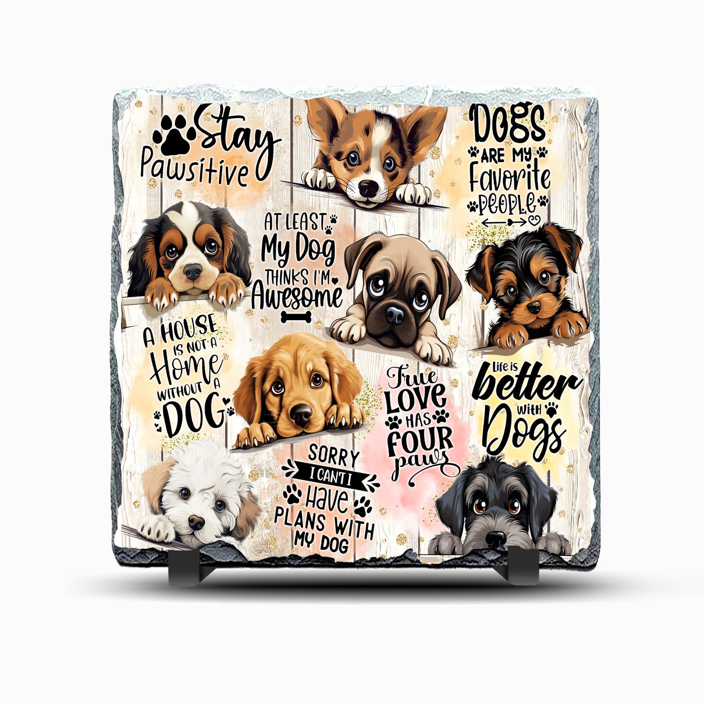 Dogs Multi Design Printed Rock Slate