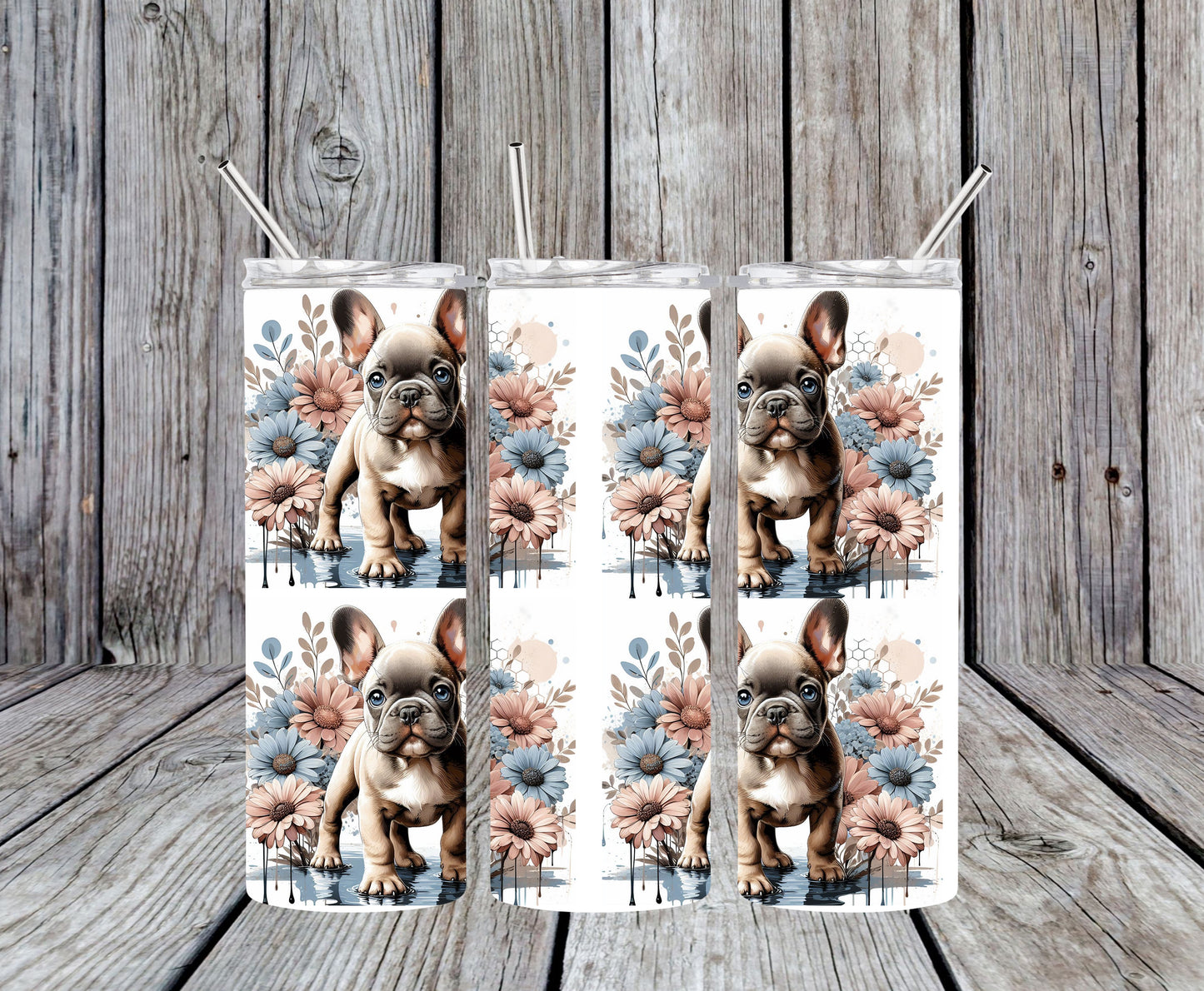 Dog Multi Frenchie 20oz Tumbler
