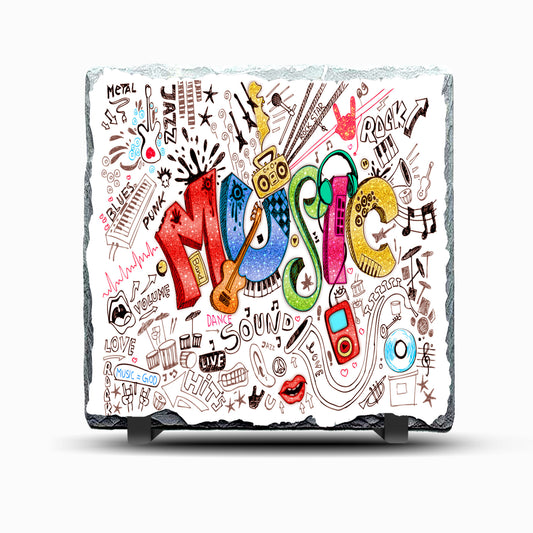 Music Design Printed Rock Slate