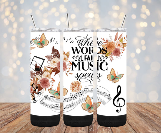 Music Speaks 20oz Bluetooth Speaker Tumbler