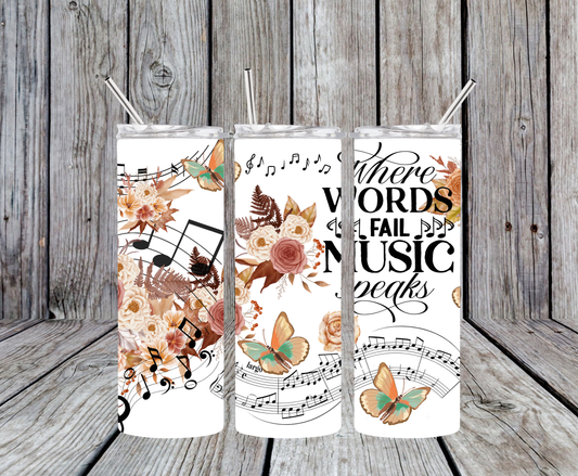 Music Speaks 20oz Tumbler