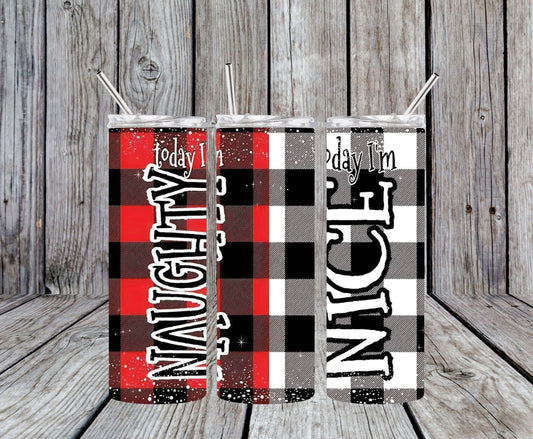 Naughty and Nice 20oz Tumbler