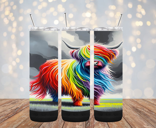 Bright Highland Cow New 20oz Bluetooth Speaker Tumbler