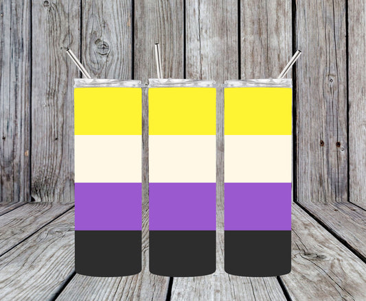 Non Binary Pride Flag Design 20oz Tumbler