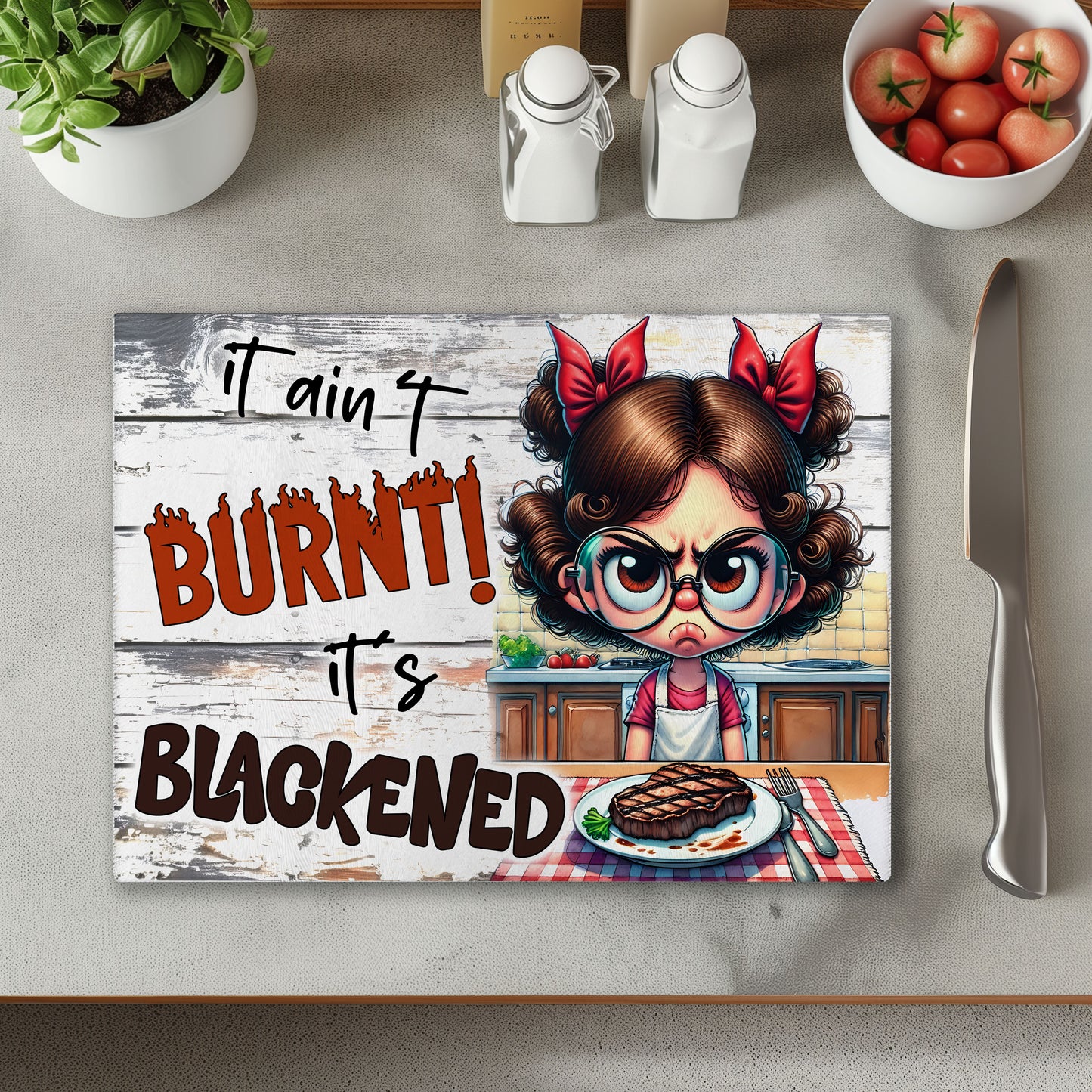 Not Burnt Chopping Cutting Board or Coaster