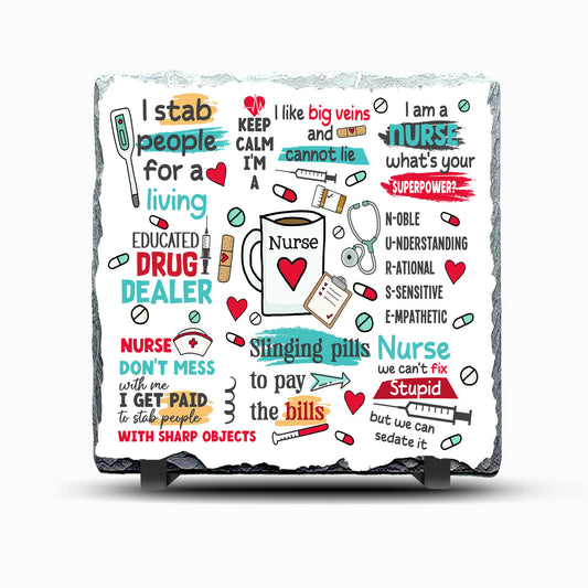 Nurse Design 2 Printed Rock Slate