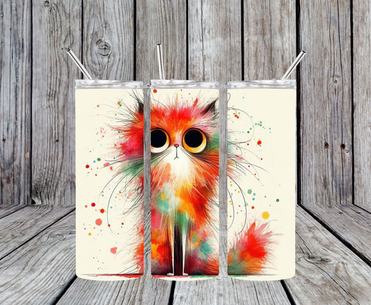 Orange Cat Design 1 20oz Tumbler