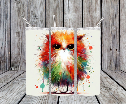 Orange Cat Design 3 20oz Tumbler