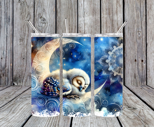 Owl on Moon 20oz Tumbler