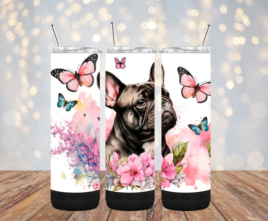 Pink Frenchie 20oz Bluetooth Speaker Tumbler
